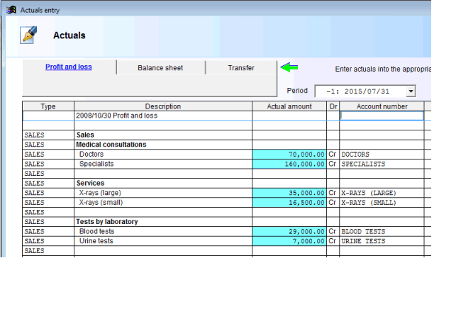 You can enter Actuals for each period in rolling forecast with Visual Cash Focus