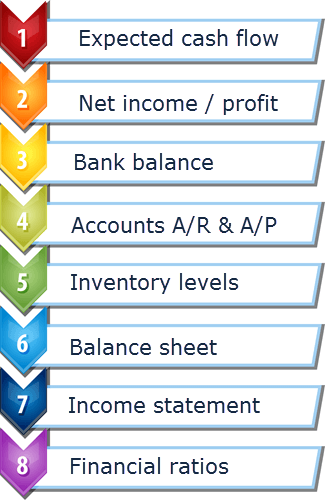 What Visual Cash Focus business budget software forecasts